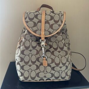 Coach Backpack Bag Monogram Orange Interior Excellent Condition Luxury